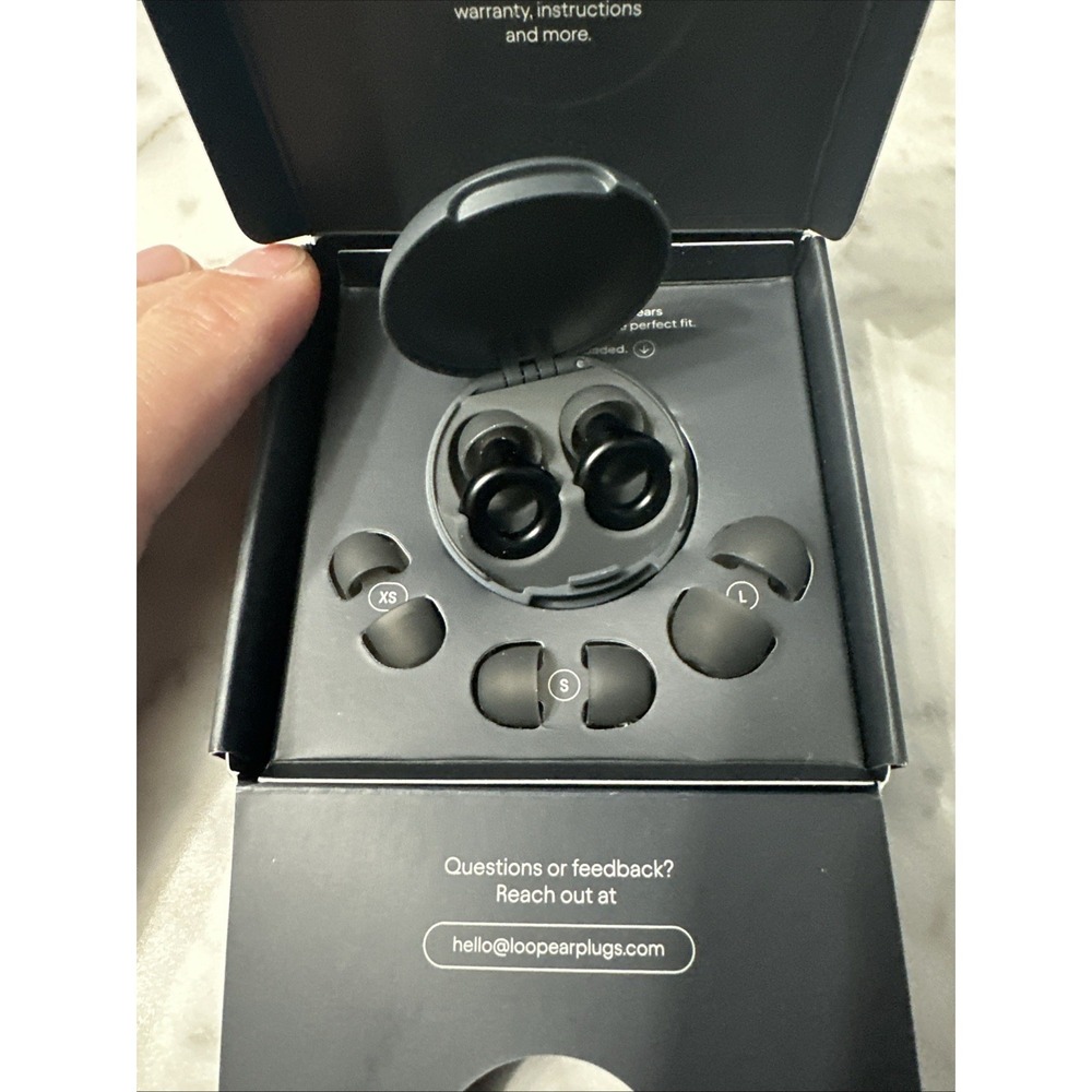 Loop Experience 2 Black Ear Plugs – Stylish Certified Hearing (High-Fidelity)